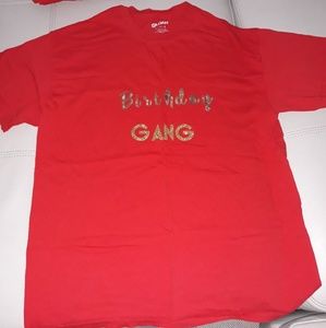 4 red birthday shirts